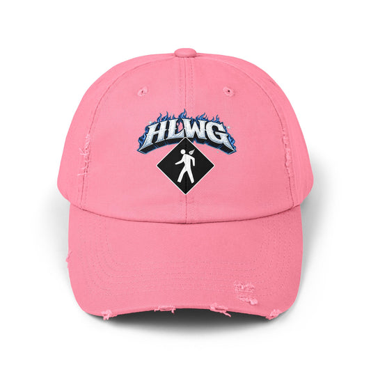 HLWG Flame + Logo Distressed Dad Hat