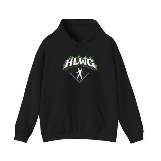 HLWG GREEN FLAME HOODIE