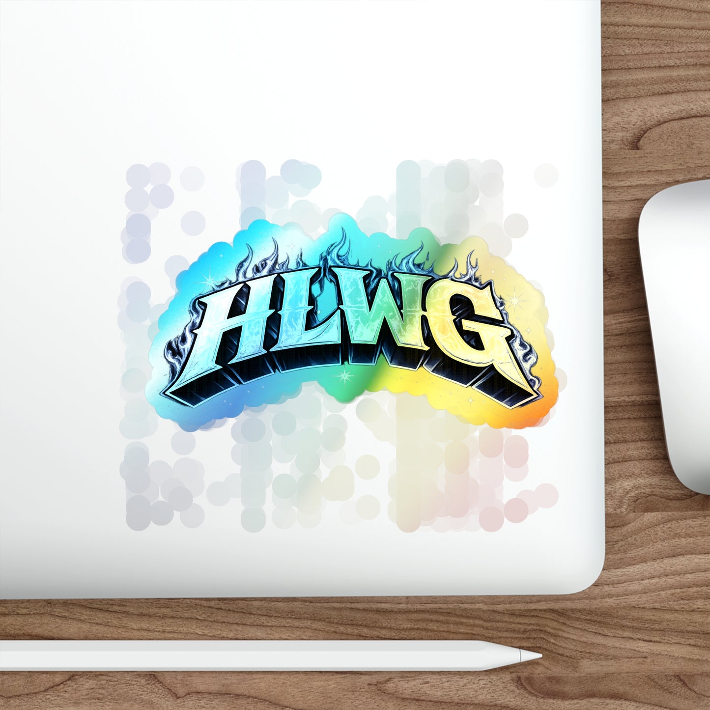 HLWG Flame Holographic Stickers