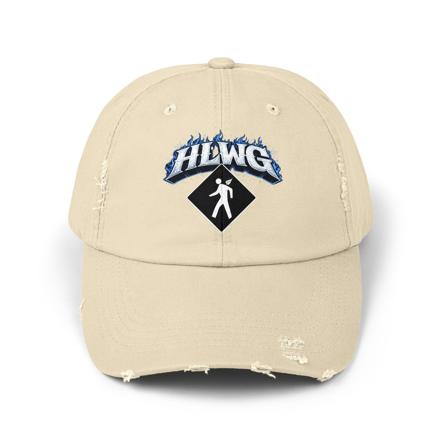 HLWG Flame + Logo Distressed Dad Hat