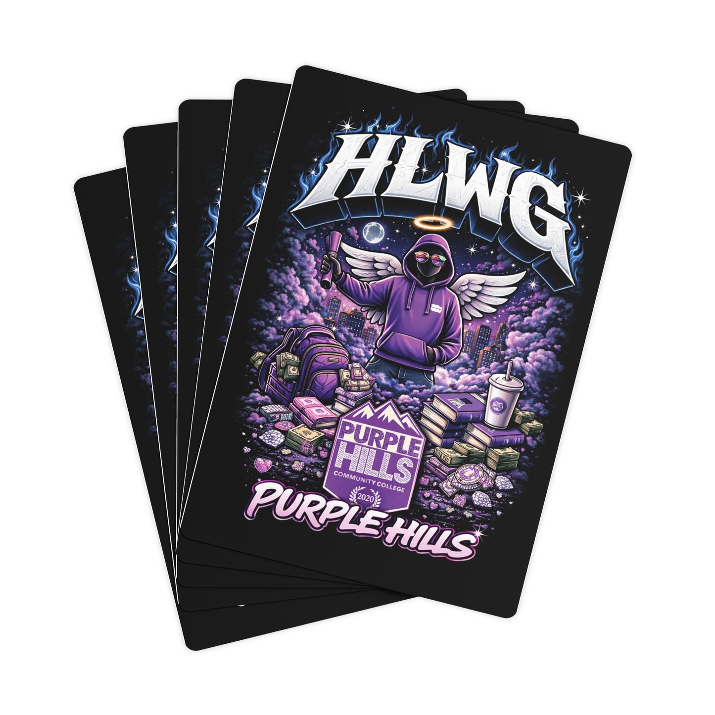 HLWG Purple Hills Playing Cards