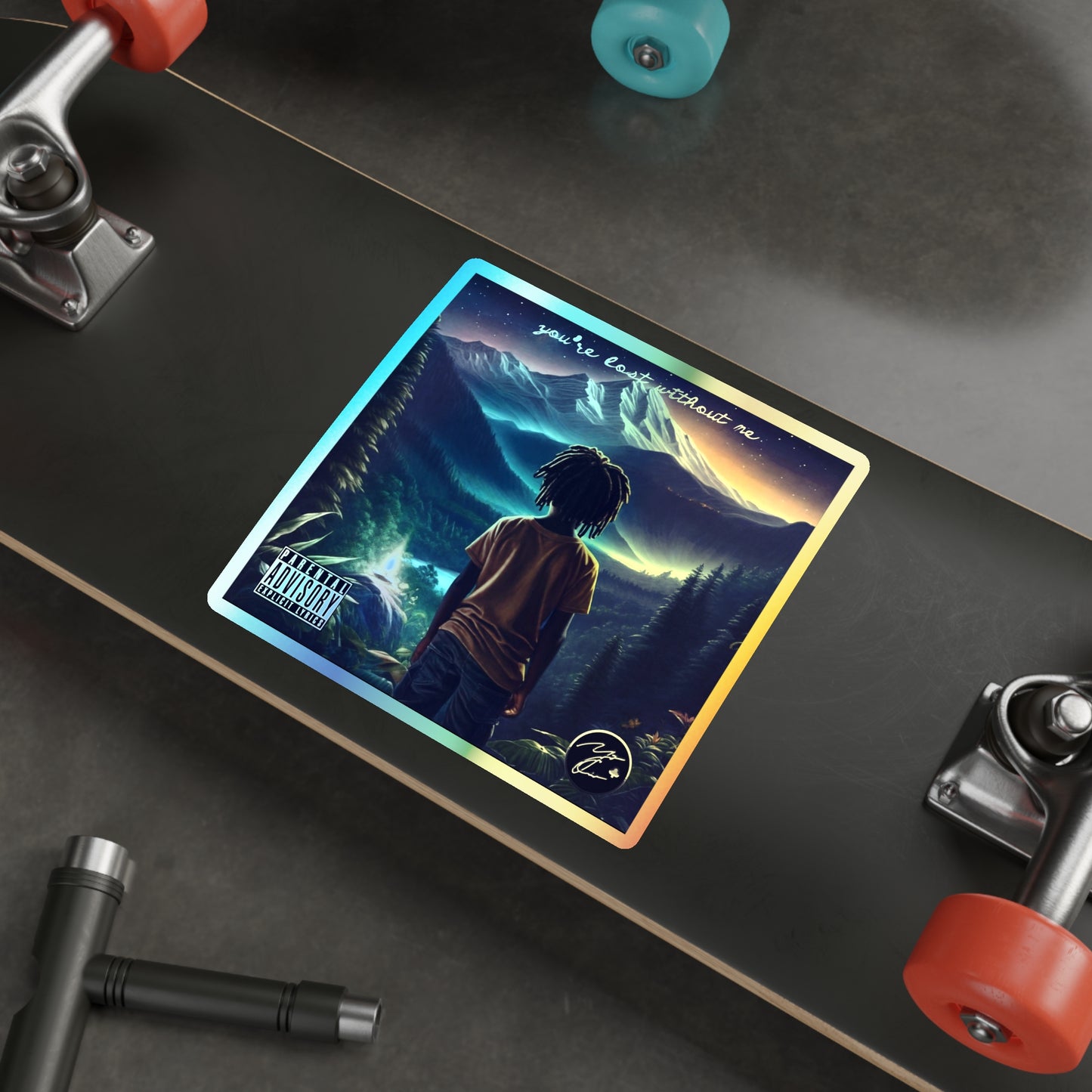 “YLWM” Holographic Stickers