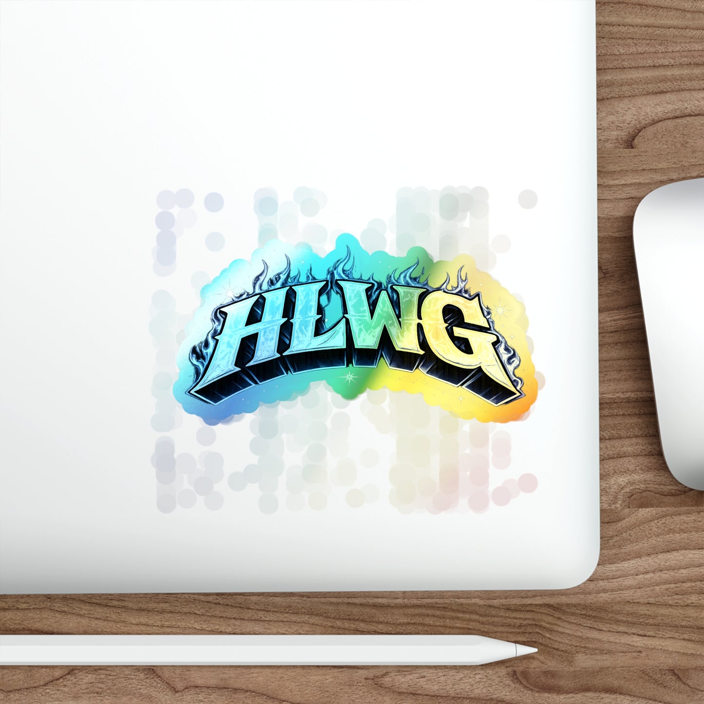 HLWG Flame Holographic Stickers