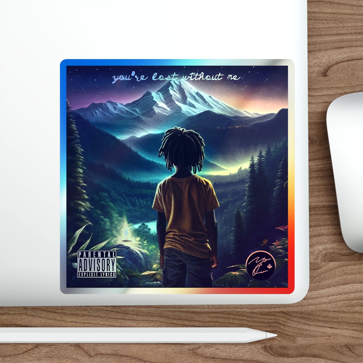 “YLWM” Holographic Stickers