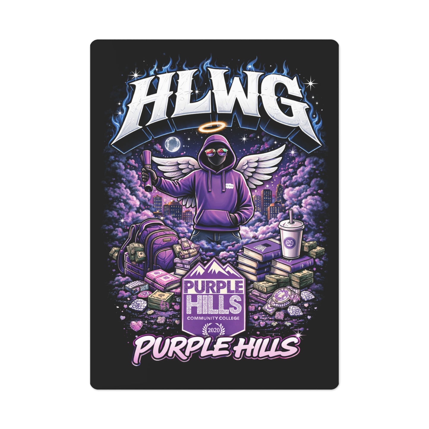HLWG Purple Hills Playing Cards