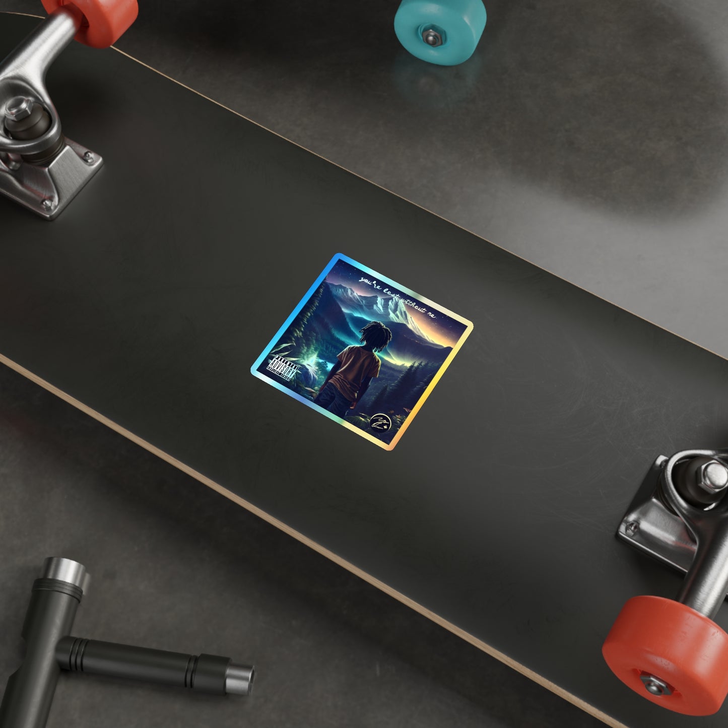 “YLWM” Holographic Stickers