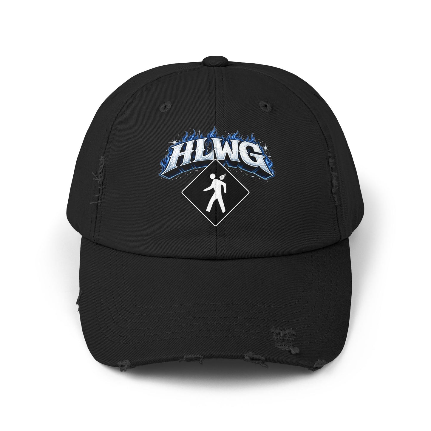 HLWG Flame + Logo Distressed Dad Hat