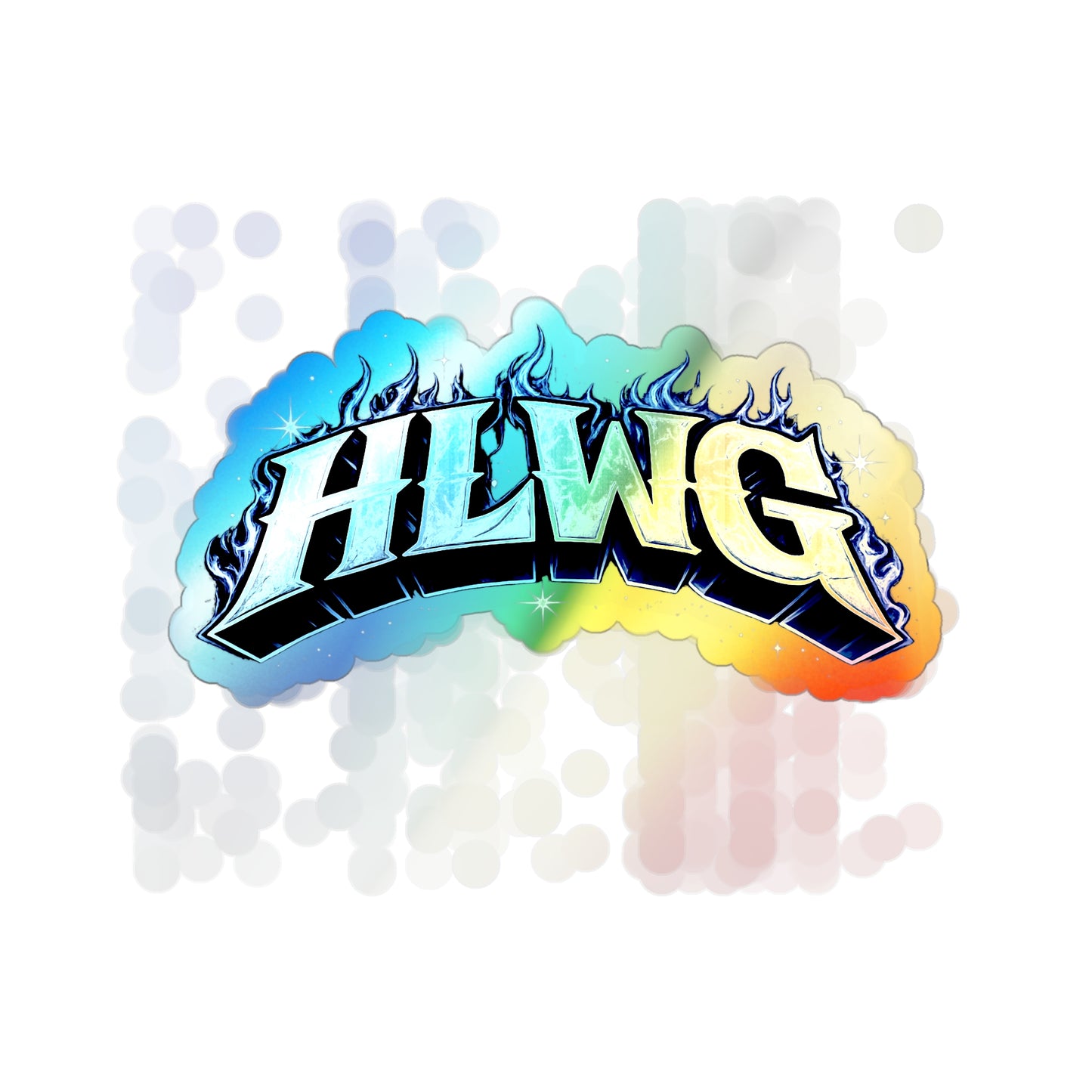 HLWG Flame Holographic Stickers