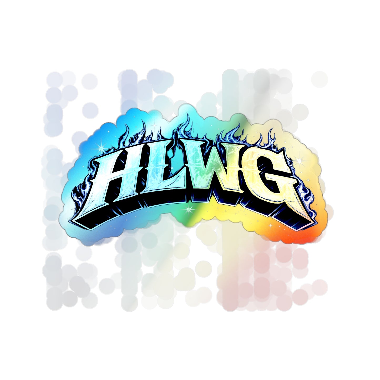HLWG Flame Holographic Stickers